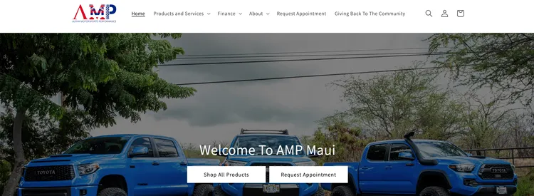 AMP Maui landing page