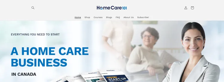 HomeCare101 landing page